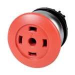 Soppknapp, imp, rød u/skilt M22-DP-R-X