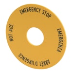 Skilt EMERGENCY-STOPP M22-XAK1