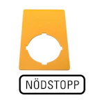SKILT NØDSTOPP 33x50mm M22-XZK-S99