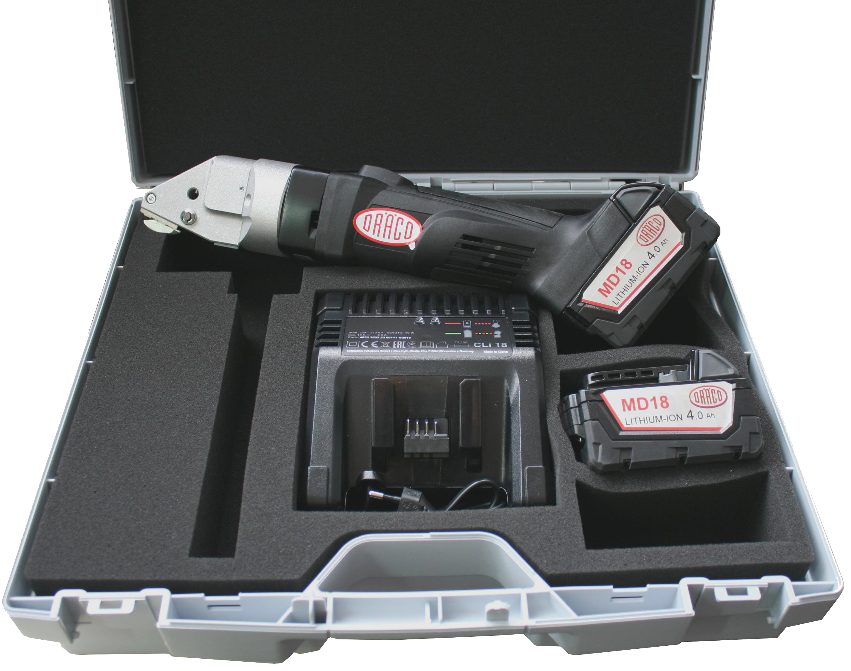 AKKUPELTILEIKKURI DRÄCO 3514-7R 18V 2X4,0AH