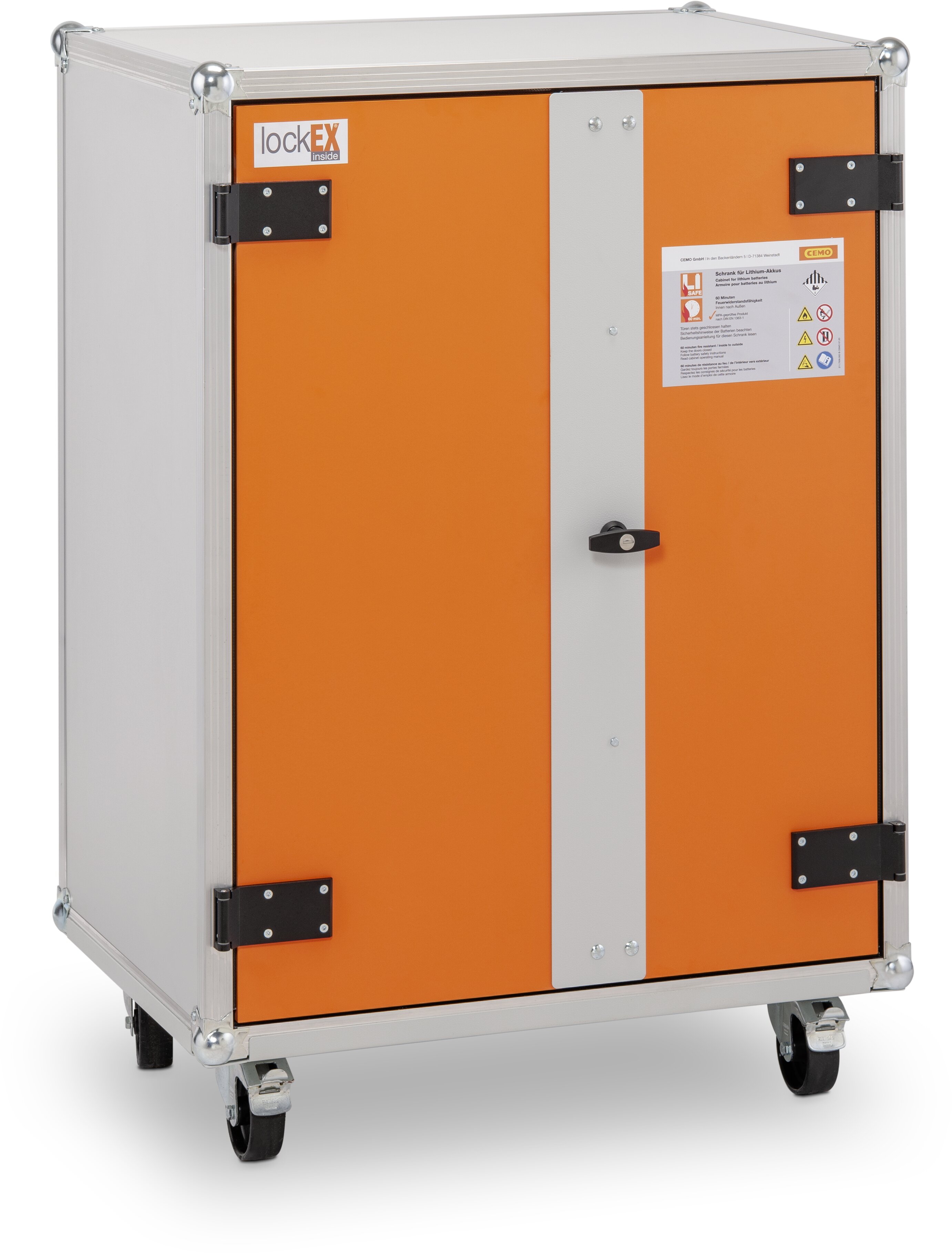 cemo Battery charge cabinet premi + 8/10 1-phase with castors