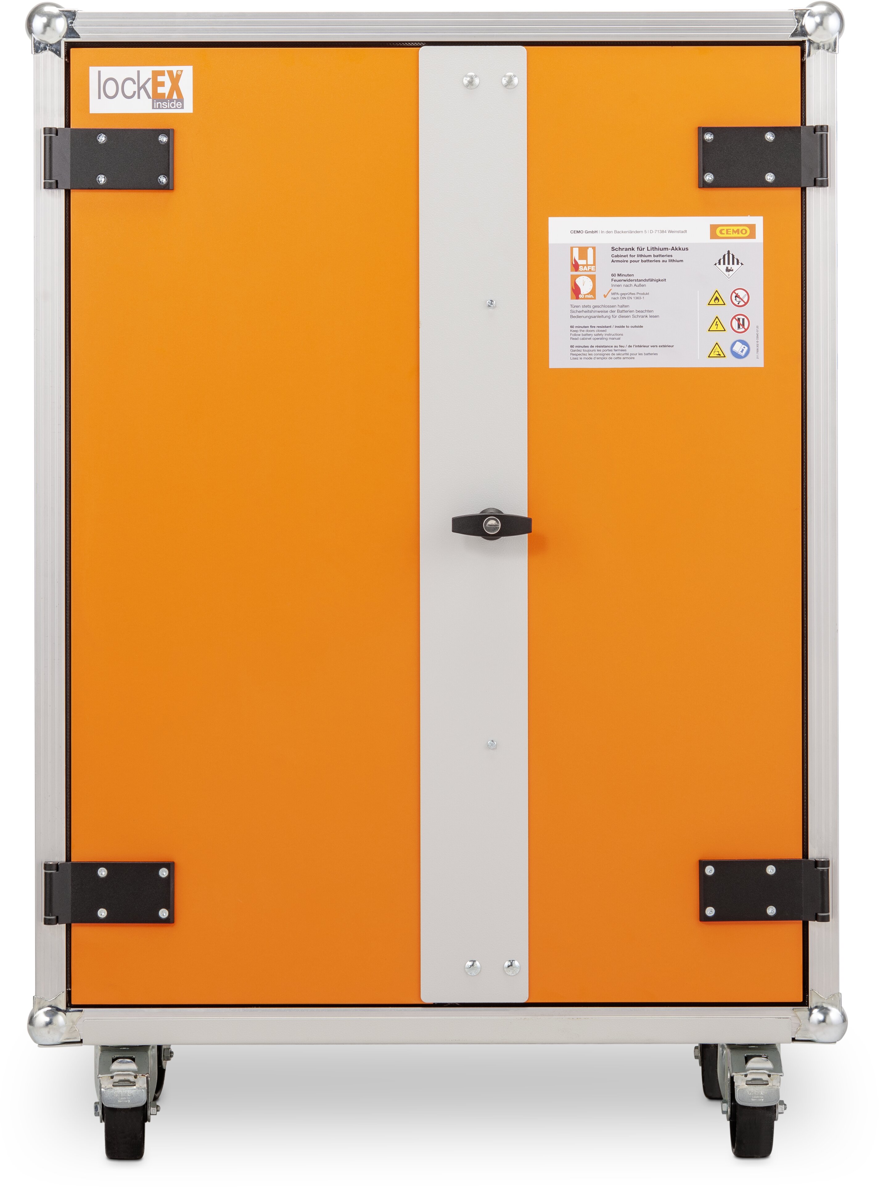 cemo Battery charge cabinet premi + 8/10 1-phase with castors