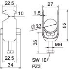 obo bettermann Kabelhållare 16-22mm vfz p h1