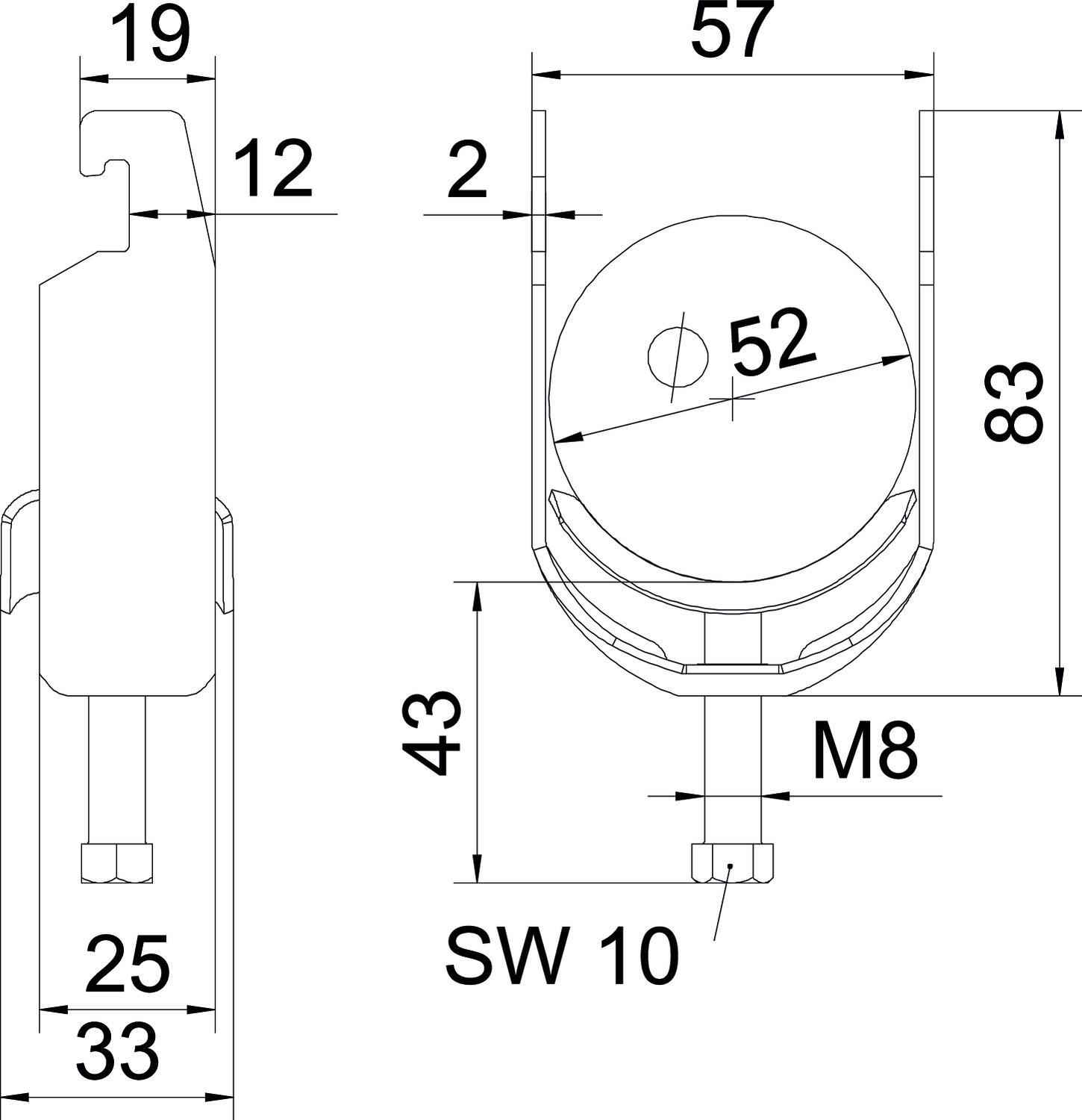 obo bettermann Kabelhållare 2056  46-52mm vfz