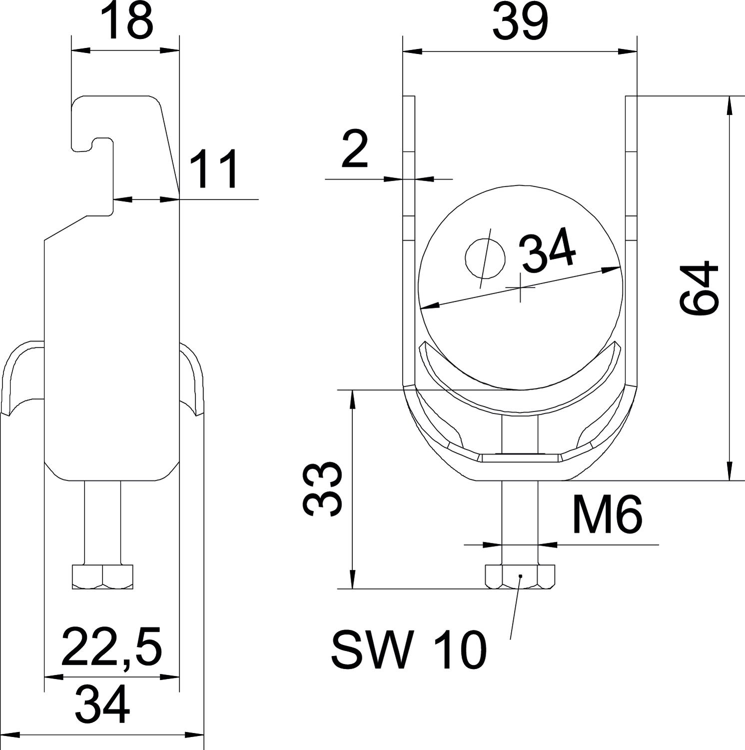 obo bettermann Kabelhållare 28-34mm v4a m u1