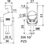 obo bettermann Kabelhållare enkel 16-22mm vfz