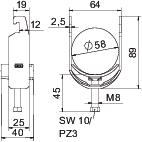 obo bettermann Kabelhållare enkel 52-58mm vfz