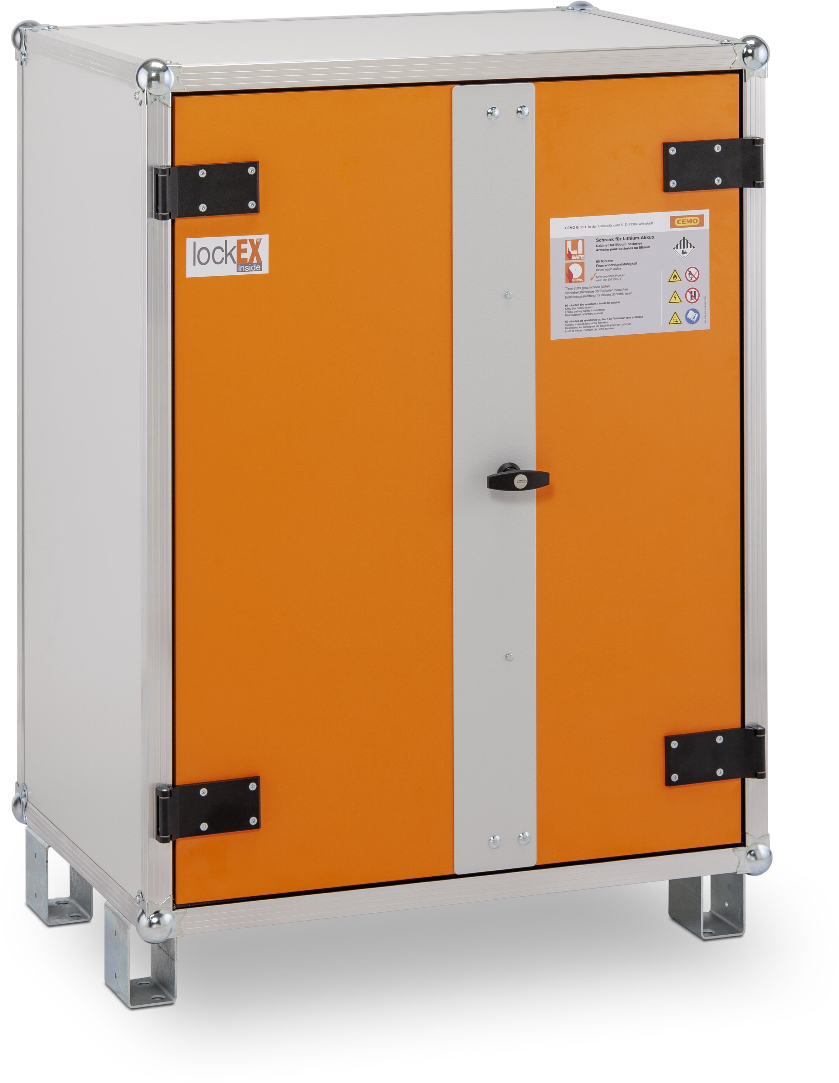 cemo Battery charge cabinet premi + 8/5 stack legs 1-vaih lockex