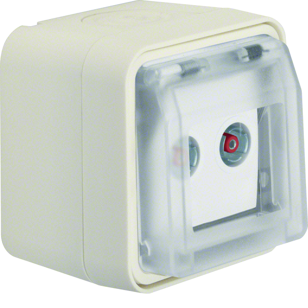 hager Antennuttag tv+r 10db kedj. ip55 vit