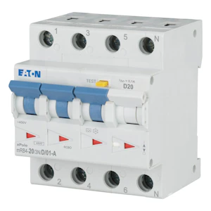eaton Jordfeilautomat 20a 3p+n d 100maa