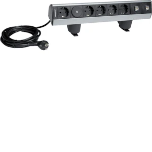 hager Anslutnings modul 5 uttag,1rj45 2-del+kläm fäste