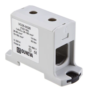 melbye Klemme 1xal/cu 150mm² grå