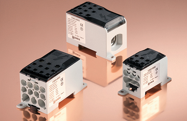 Distribusjons block 1xAl-Cu10-70 / 6 x Cu 2,5-16