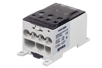 Distribusjons block 1xCu skinne 10x(1x25)/2,5-50