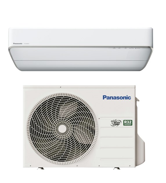 Panasonic LZ Retro Fit -ilmalämpöpumpun sisä- ja ulkoyksikkö