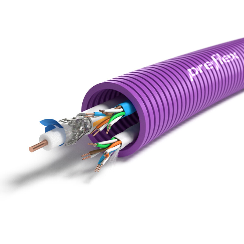 onnline Prewired conduit-hf onnline 20/hf 2xcat6 dca+coax cu cca