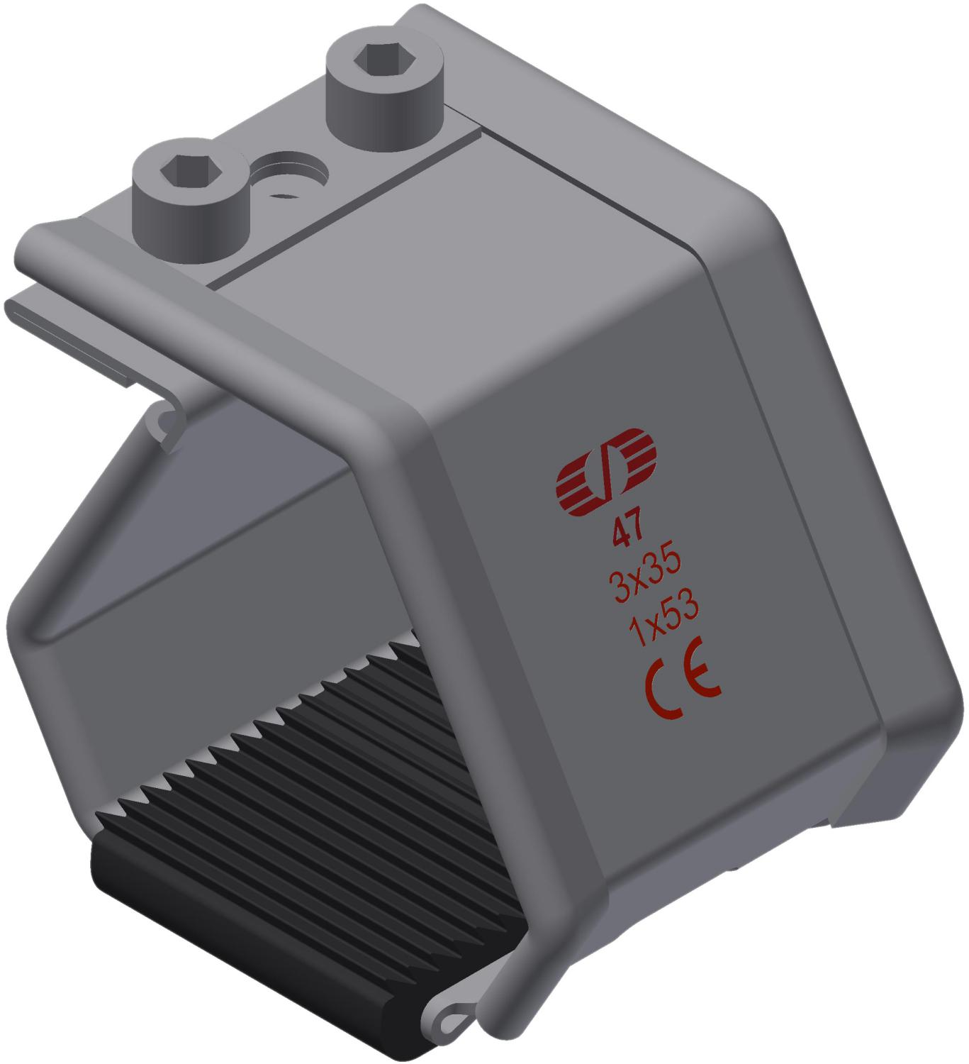 Kabelklamme SmartCleat SCLT-NG-1xØ53 SS/EPDM