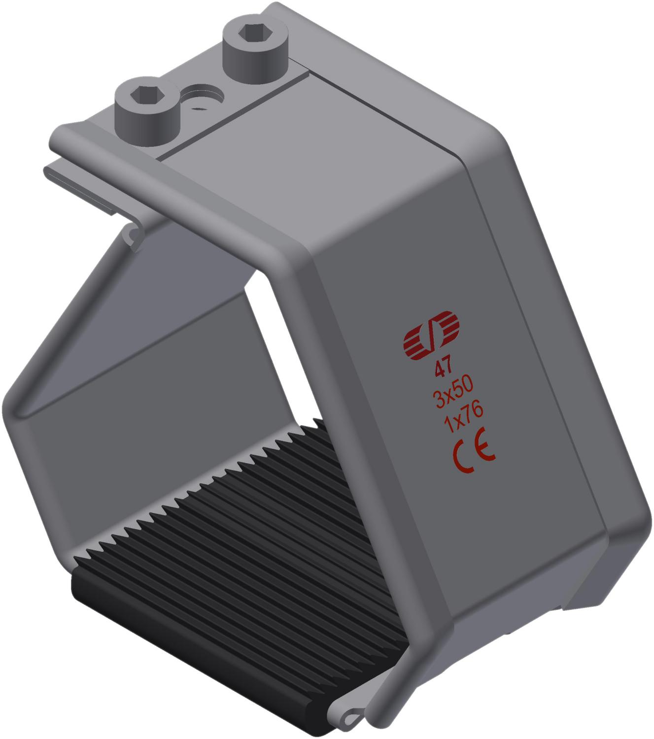 Kabelklamme SmartCleat SCLT-NG-1xØ76 SS/EPDM