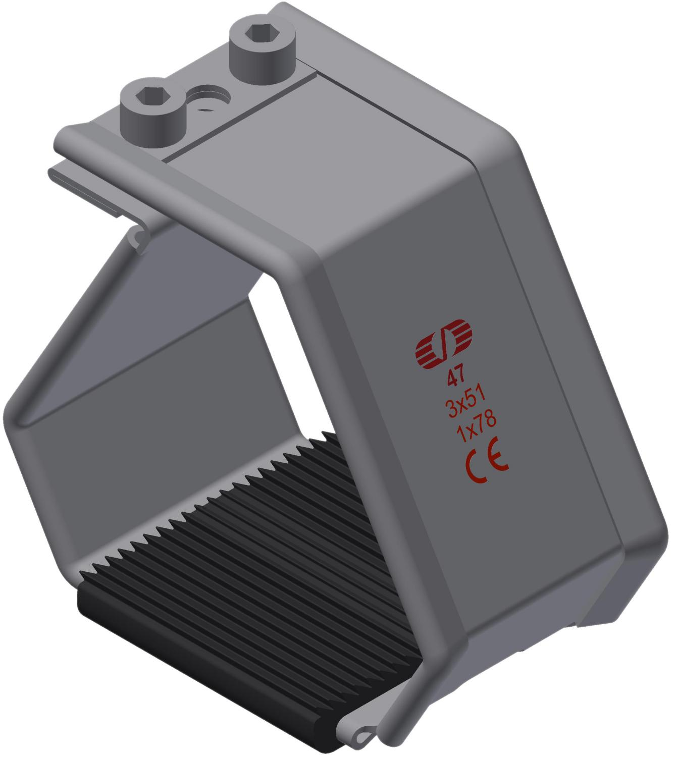 Kabelklamme SmartCleat SCLT-NG-1xØ78 SS/EPDM