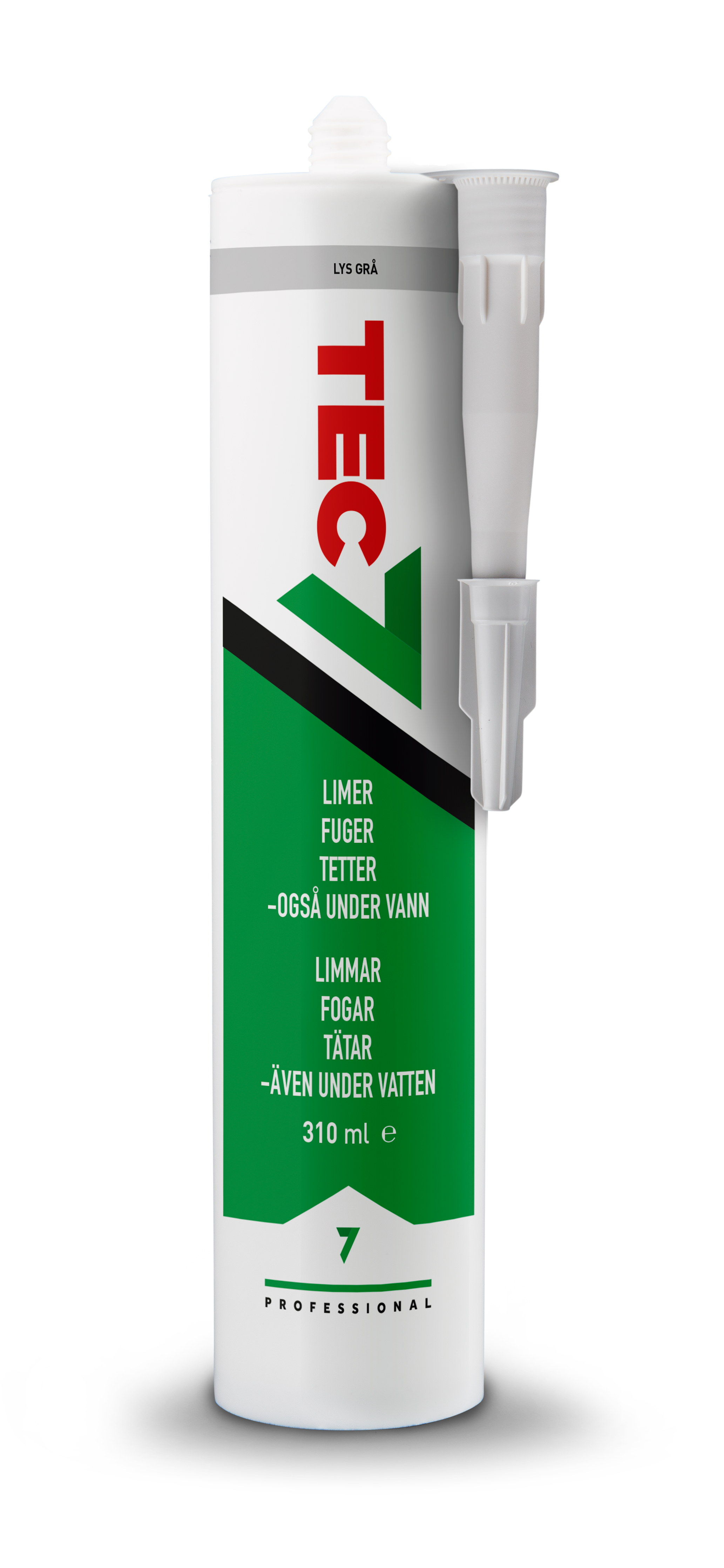 FOGMASSA TEC7 L.GRÅ 310ML 629005 LIM, FOG OCH TÄTMASSA