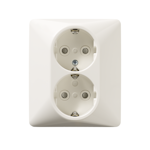 SOCKET OUTLET JUSSI SCHUKO,2-G, COVER PLATE