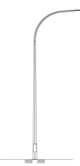 tehomet Kūginė atrama h=4m h4/60/110, su flanču 271x271mm