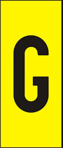 hammarprodukter Märksystem h25 gul bokstav g al