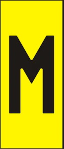 hammarprodukter Märksystem h25 gul bokstav m al