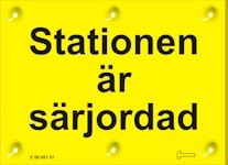 SKYLT H27 STATIONEN ÄR SÄRJORDAD AL