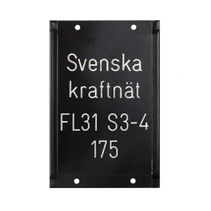 hammarprodukter Skylt stp80100 stolpnr svart al
