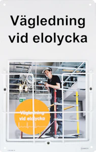 hammarprodukter Skylt vägledning vid elolycka al
