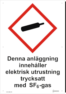 hammarprodukter Skylt sf6-gas