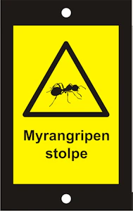 hammarprodukter Skylt myrangripen stolpe al