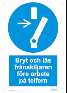 hammarprodukter Skylt bryt och lås telfern al