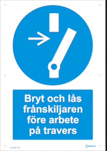 hammarprodukter Skylt bryt och lås travers al