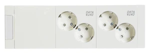 elis elektro Uttakssett 4-veis data hvit aud12-214d