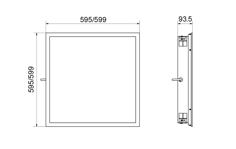 sg armaturen Moduulivalaisin sense ip65 3000k 595x595 da va