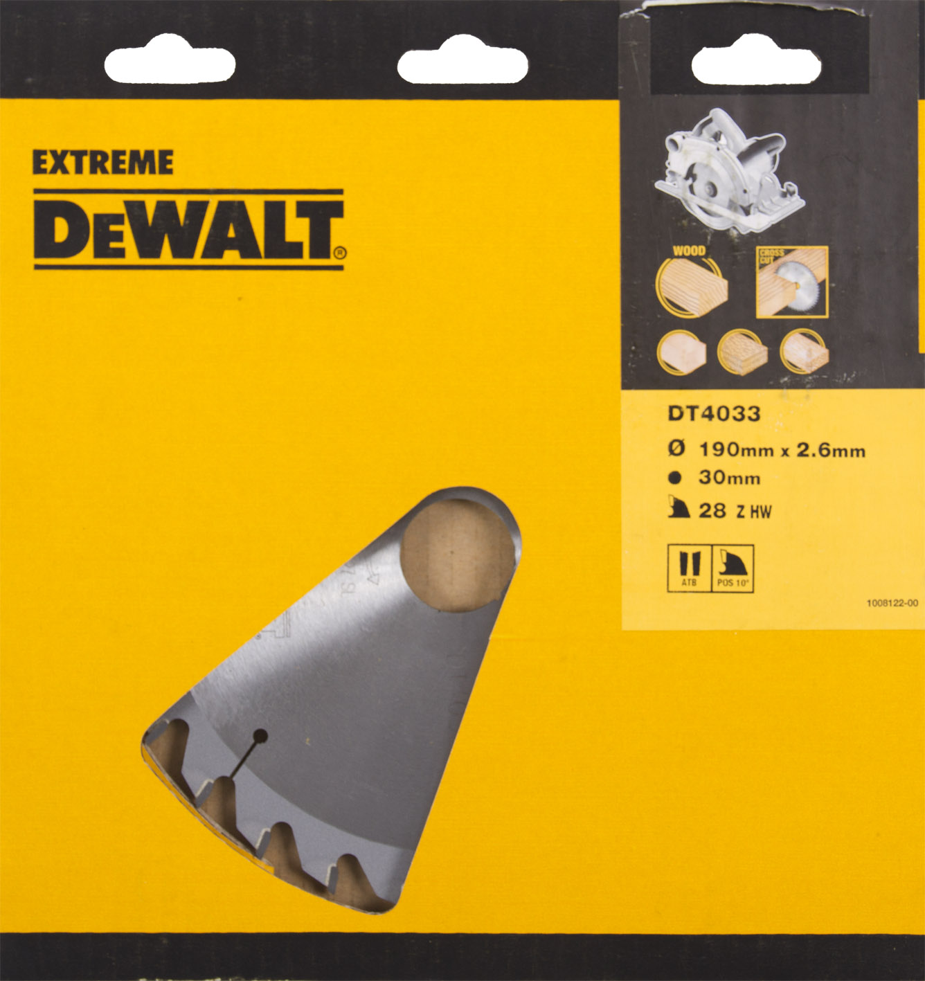 CIRKELSÅGSKLINGA DEWALT EXTREME WORKSHOP 190X30MM 28T