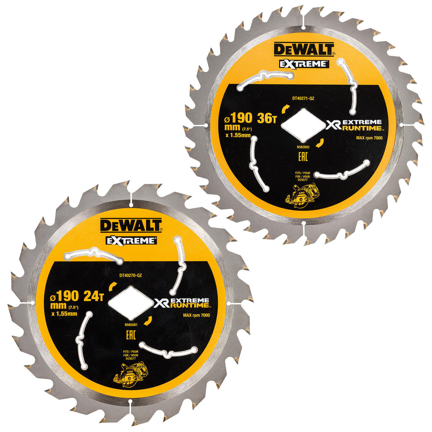 dewalt Cirkelsågsklinga dewalt extreme runtime 190mm 24t