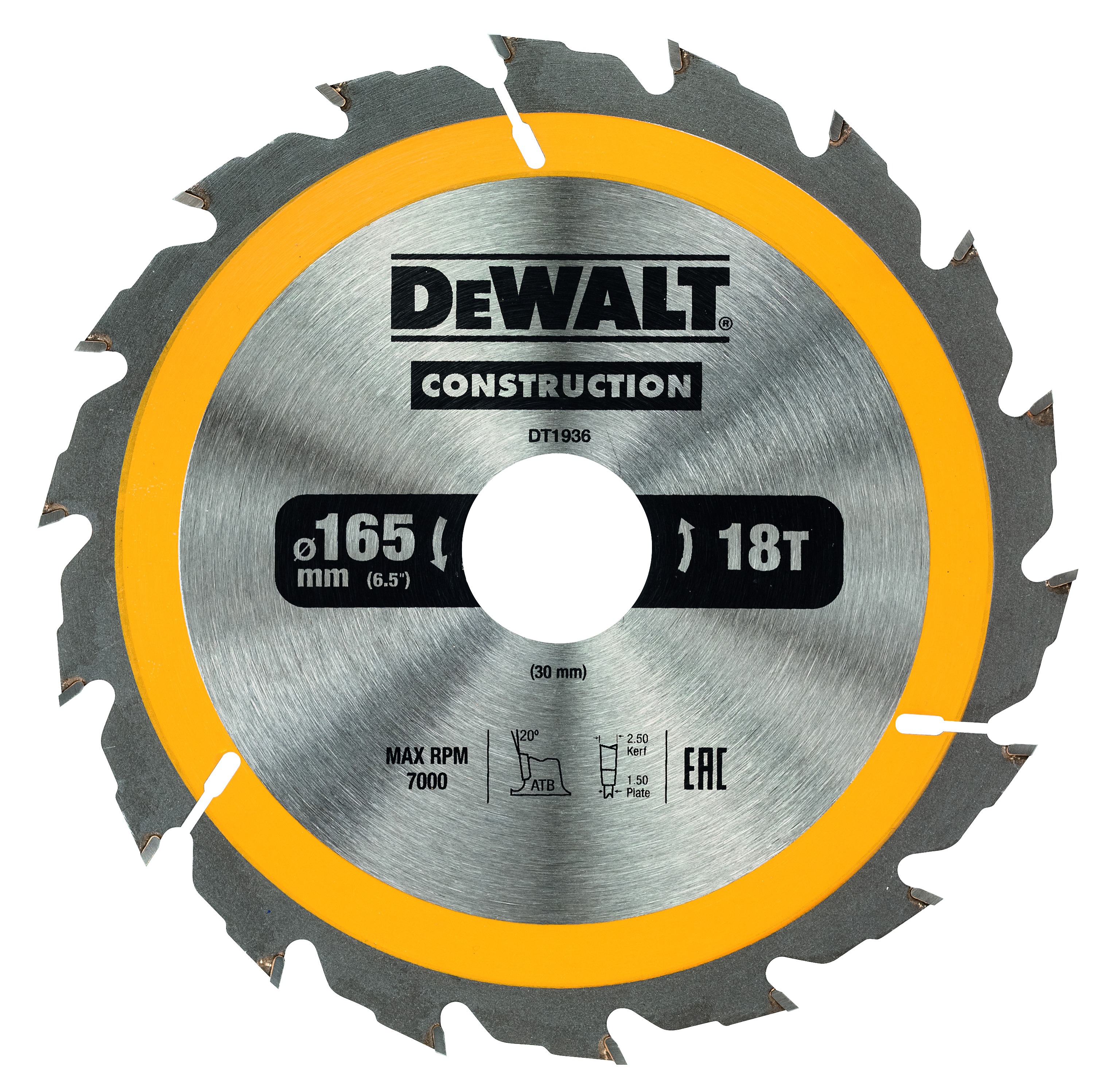PYÖRÖSAHANTERÄ DEWALT 165X30MM 18T