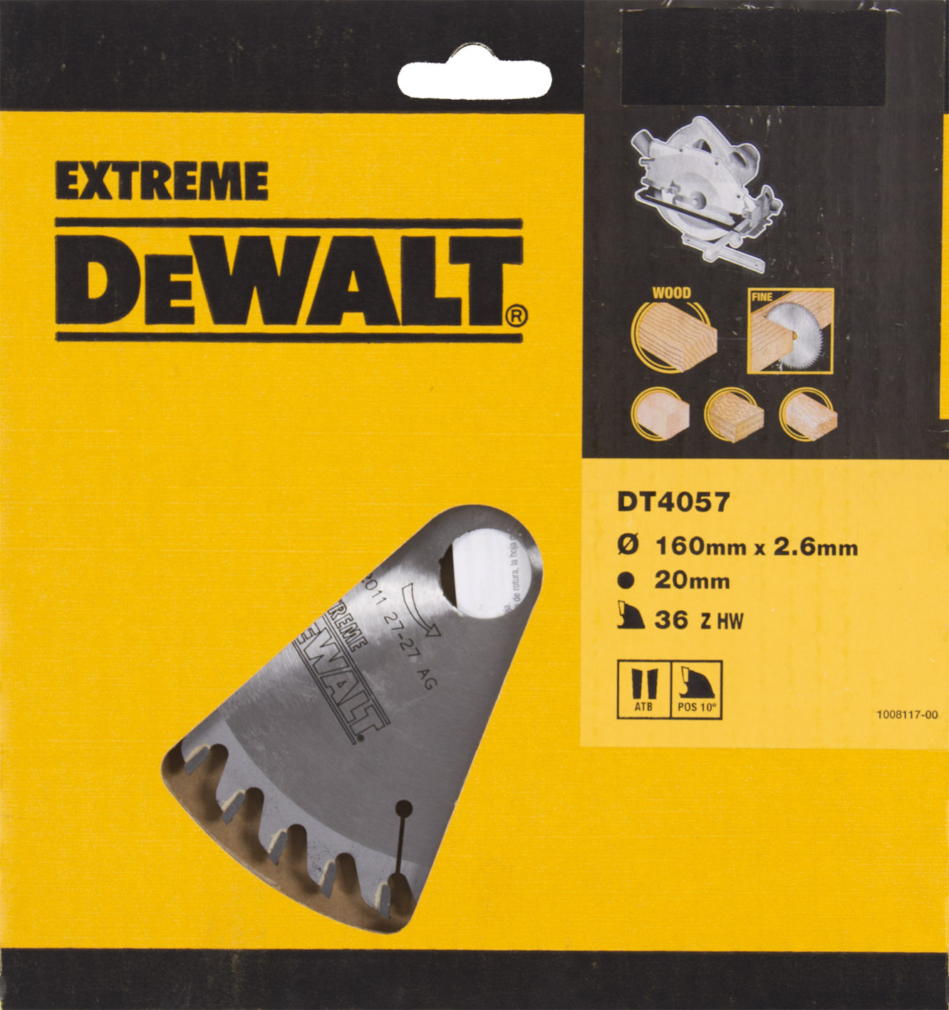 CIRKELSÅGSKLINGA DEWALT EXTREME WORKSHOP 160X20MM 36T
