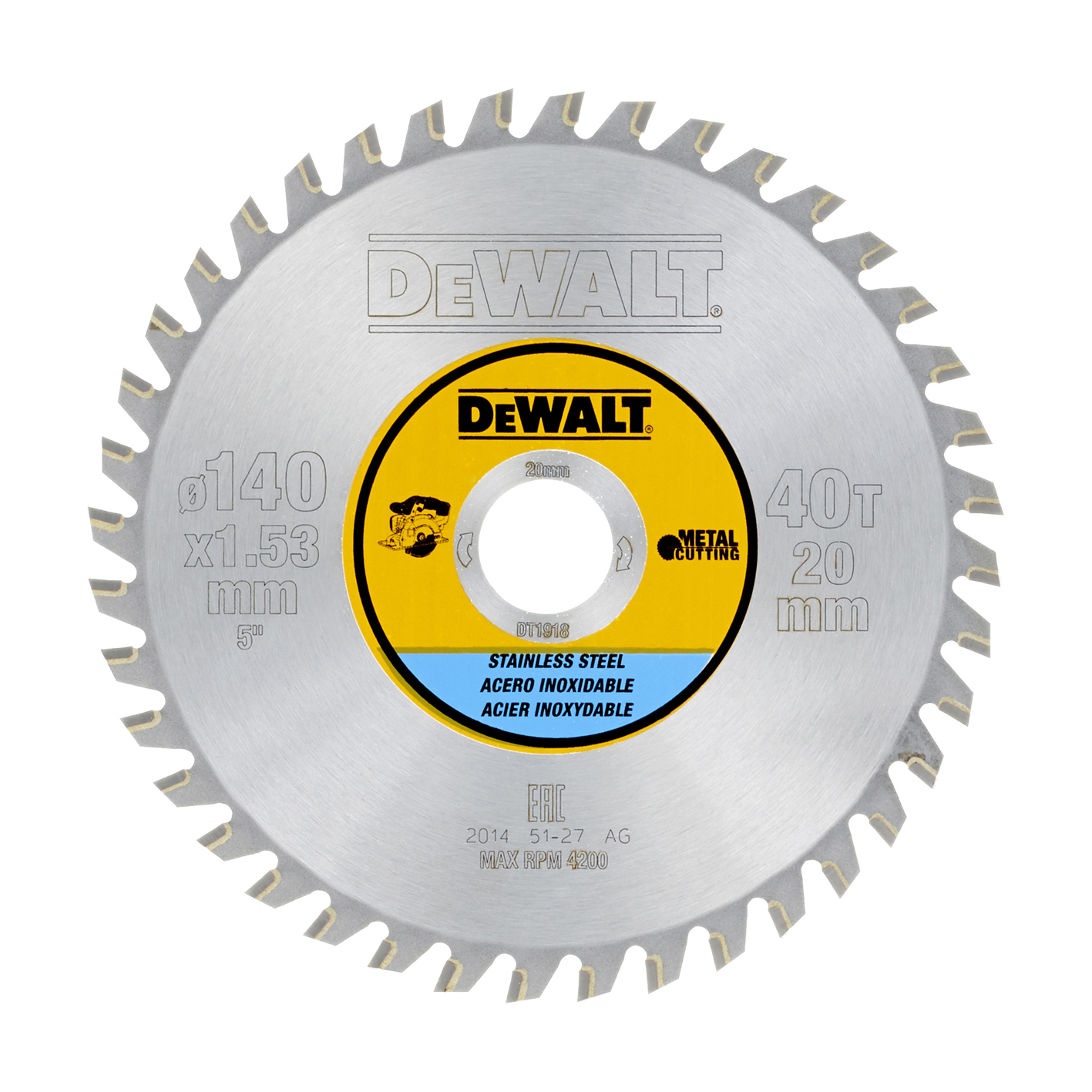 PYÖRÖSAHANTERÄ DEWALT 140X20MM 40T