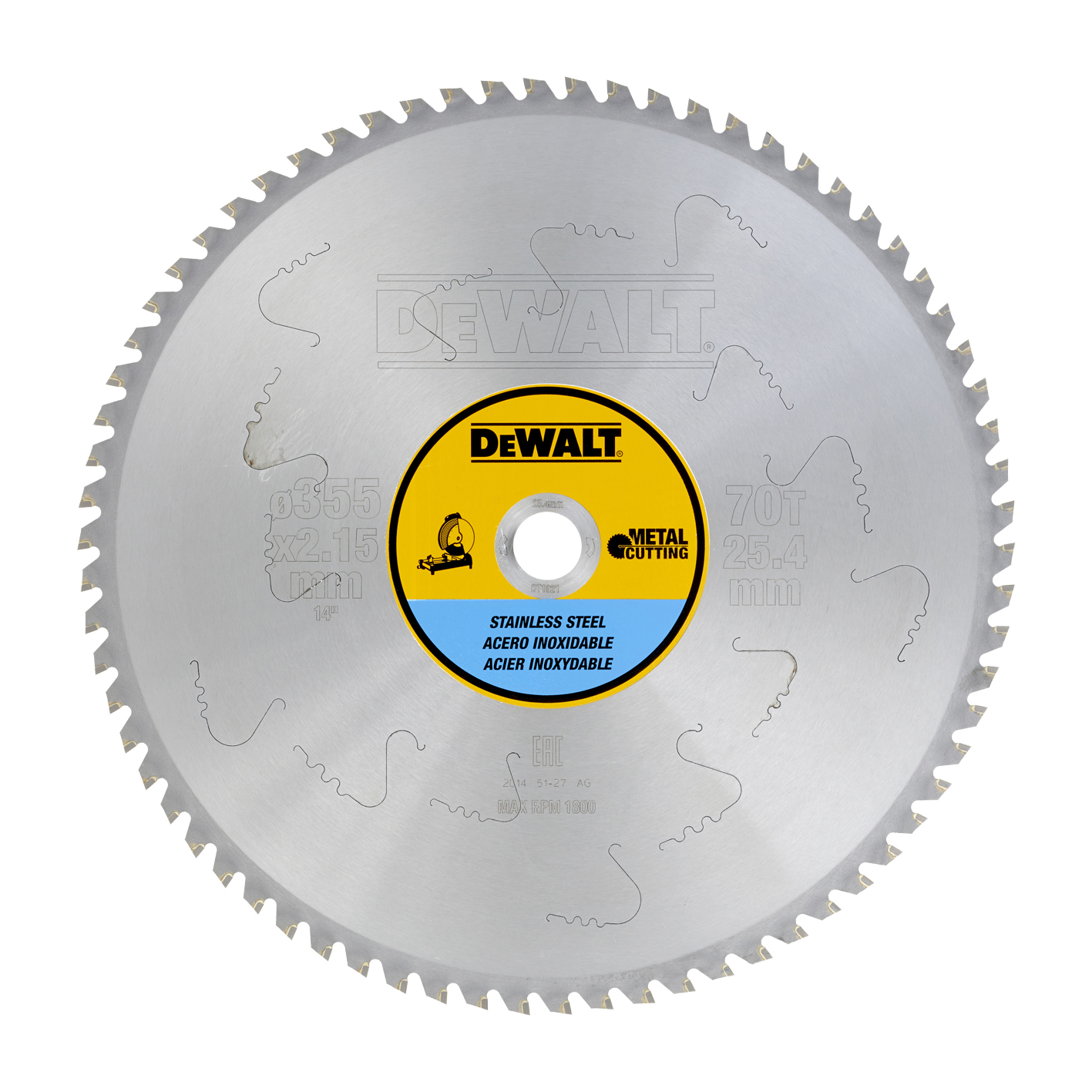 PYÖRÖSAHANTERÄ DEWALT 355X25,4MM 70T