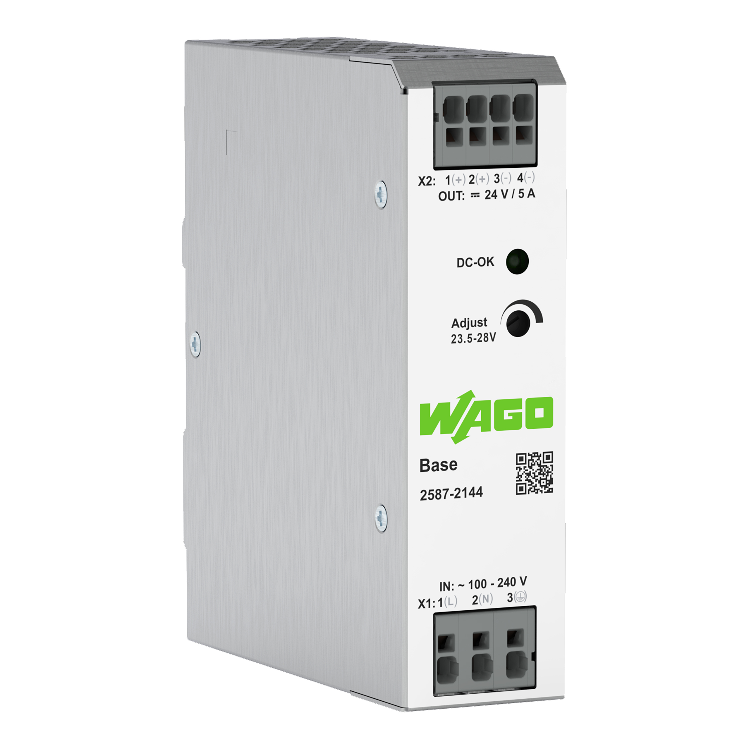 TEHOLÄHDE WAGO 24 VDC 5 A, 1-VAIHE, BASE