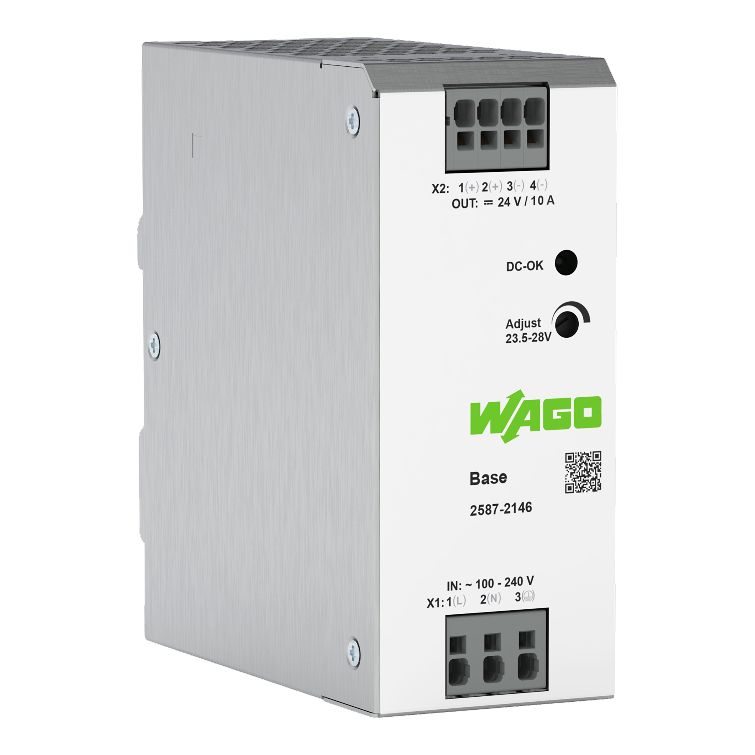 TEHOLÄHDE WAGO 24 VDC 10 A, 1-VAIHE, BASE