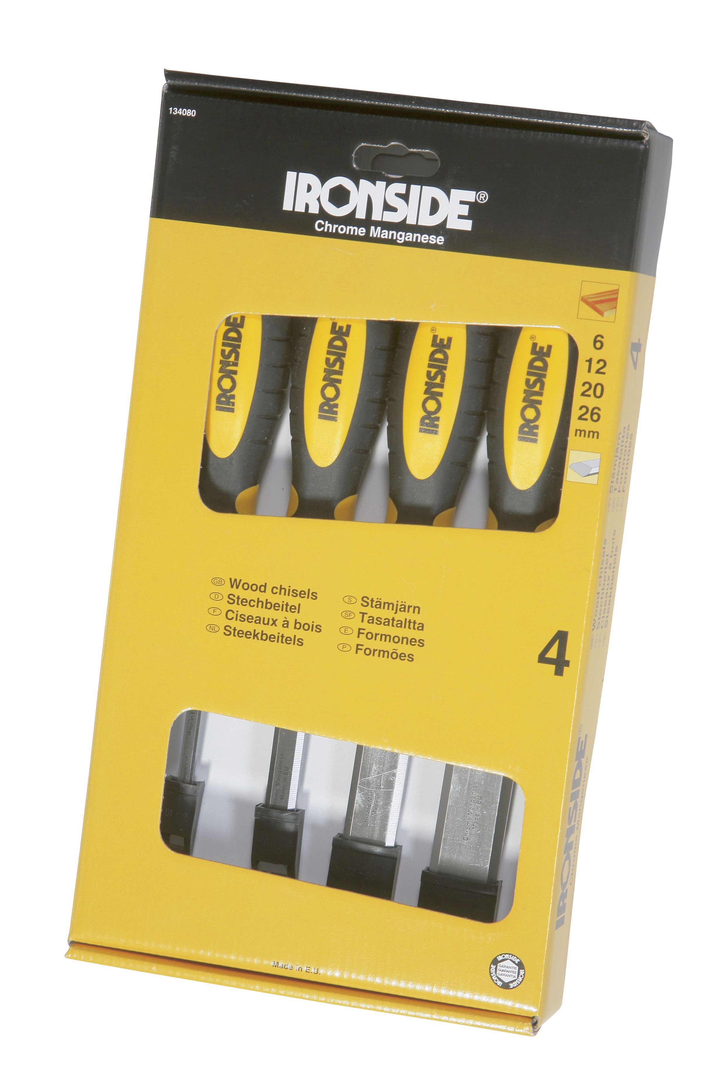 ironside Wood chisel set ironside 4 pcs 6-12-20-20mm