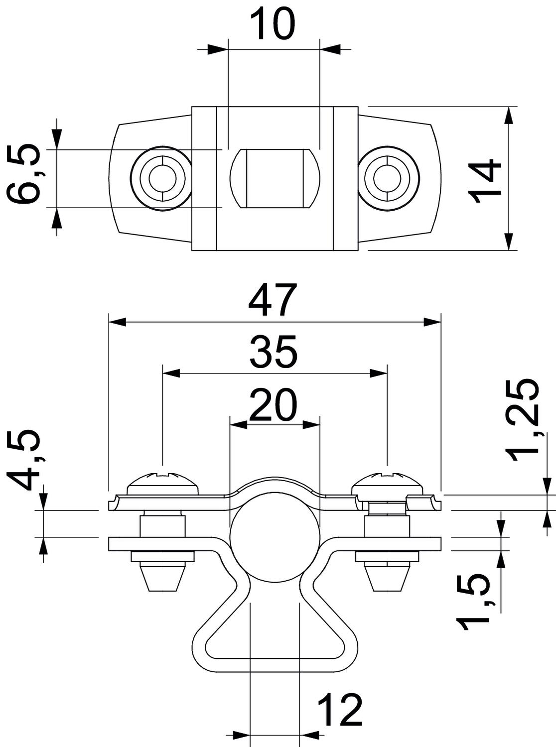 obo bettermann Putkikiinnike asl 733 20 g, 17-20mm, 6,5mm