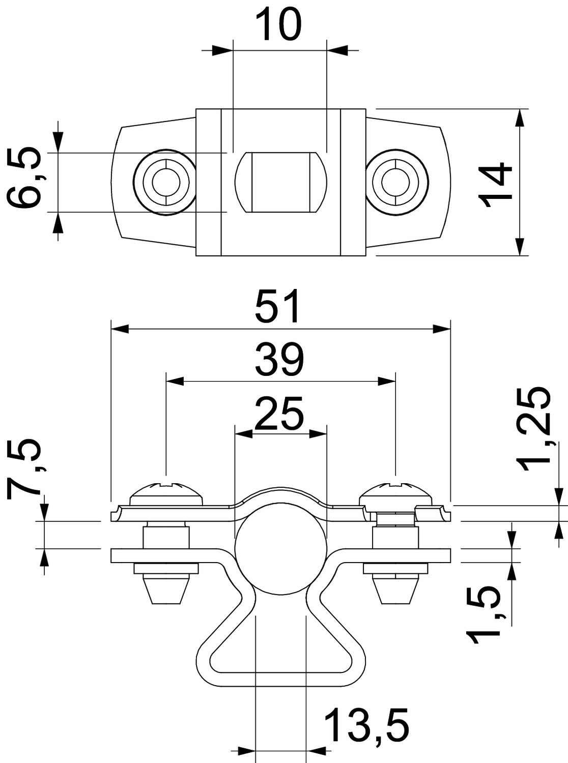 obo bettermann Putkikiinnike asl 733 25 a2, 20-25mm, 6,5mm