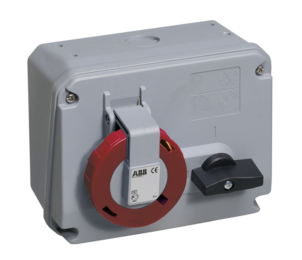 abb Uttag 6h, 16a, ip44, 3p+n+e