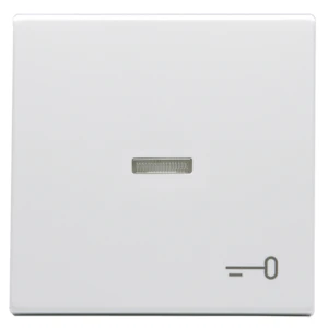 abb Switch rocker 1-gang,key,lens,white,impress